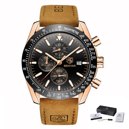 Luxury Luminous Waterproof Casual Reloj Chronograph Auto Date Accurate Men's Watch