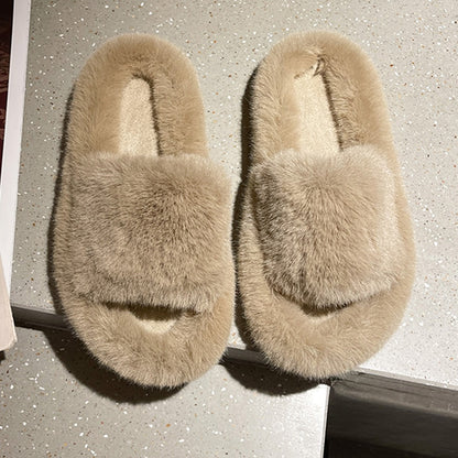 Women's Winter Fur Slippers for Home