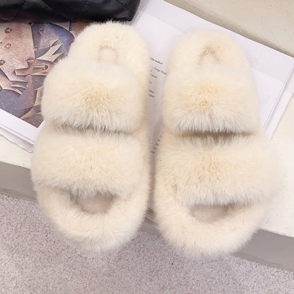 Women's Winter Fur Slippers for Home