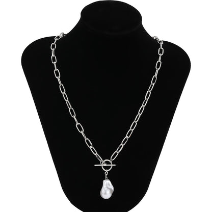 Women's Baroque Pearl Coin Pendant