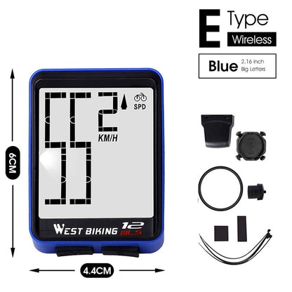 Rainproof 2.8" Screen Wireless or Wired Bicycle Computer