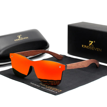 Men's Wooden Frame Sunglasses