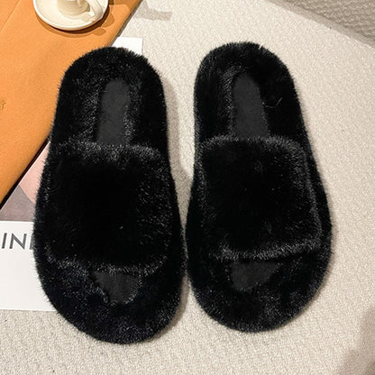 Women's Winter Fur Slippers for Home
