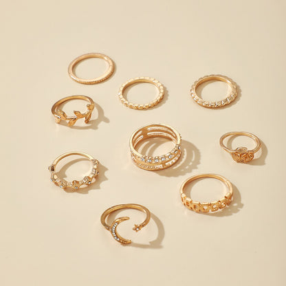 Geometric Patterned Rings Set