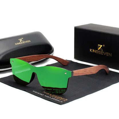 Men's Wooden Frame Sunglasses