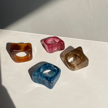 Transparent Marbled Ring