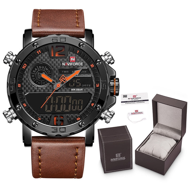 Casual Wristwatches for Men with Leather Strap