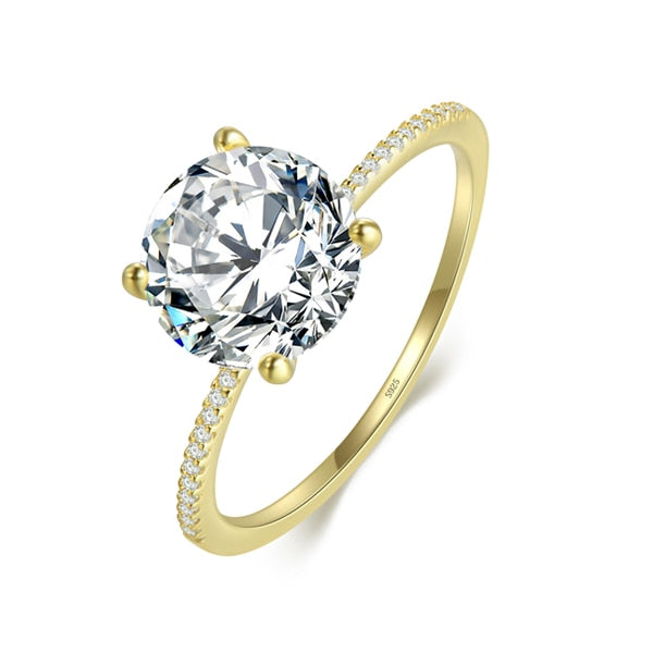 3 Carat Real Solid 925 Sterling Silver Ring