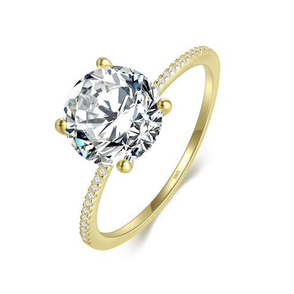 3 Carat Real Solid 925 Sterling Silver Ring