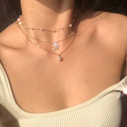Vintage Multi-Layer Pearl Necklace for Women