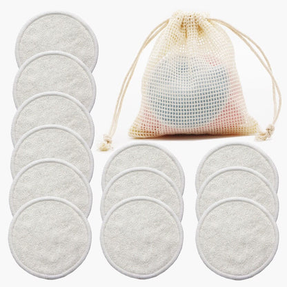 Reusable Bamboo Makeup Remover Pad 12 Pcs Set