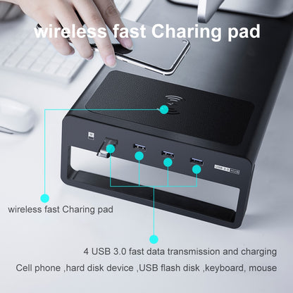 Transfer Data and Charging Wireless Aluminum Monitor Stand