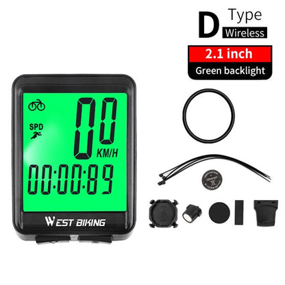 Wireless Waterproof Cycling Computer With Light
