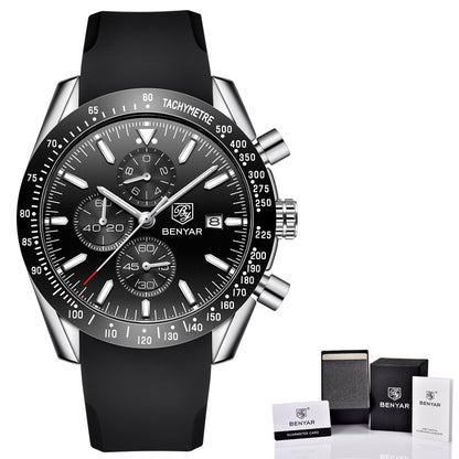 Luxury Luminous Waterproof Casual Reloj Chronograph Auto Date Accurate Men's Watch