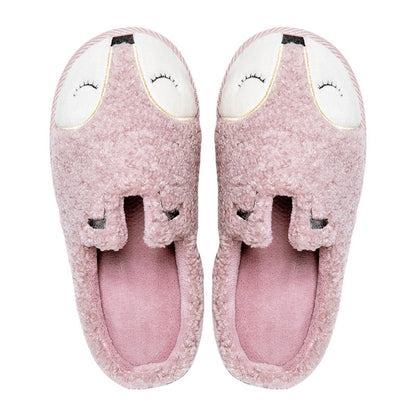 Winter Bear Patterned Warm Slippers for Women