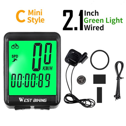 Rainproof 2.8" Screen Wireless or Wired Bicycle Computer
