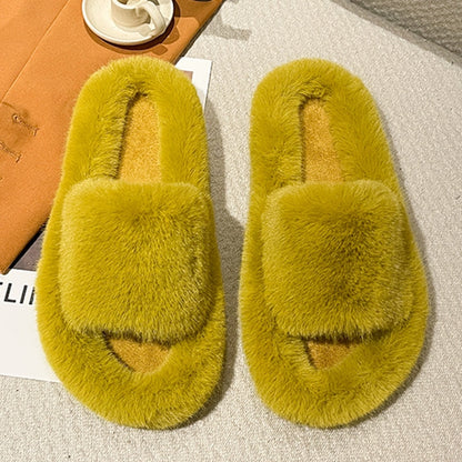Women's Winter Fur Slippers for Home