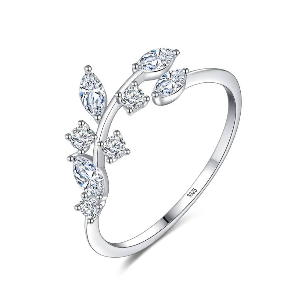 Women's 925 Sterling Silver Olive Leaf Ring
