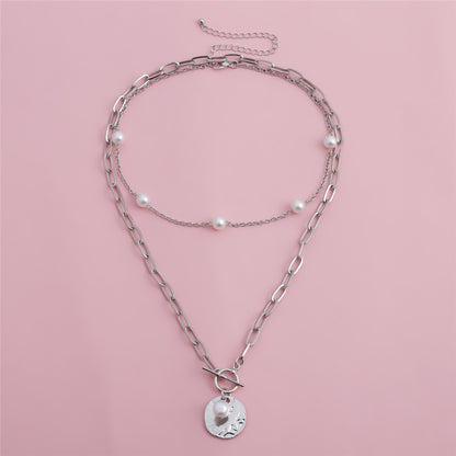Women's Baroque Pearl Coin Pendant