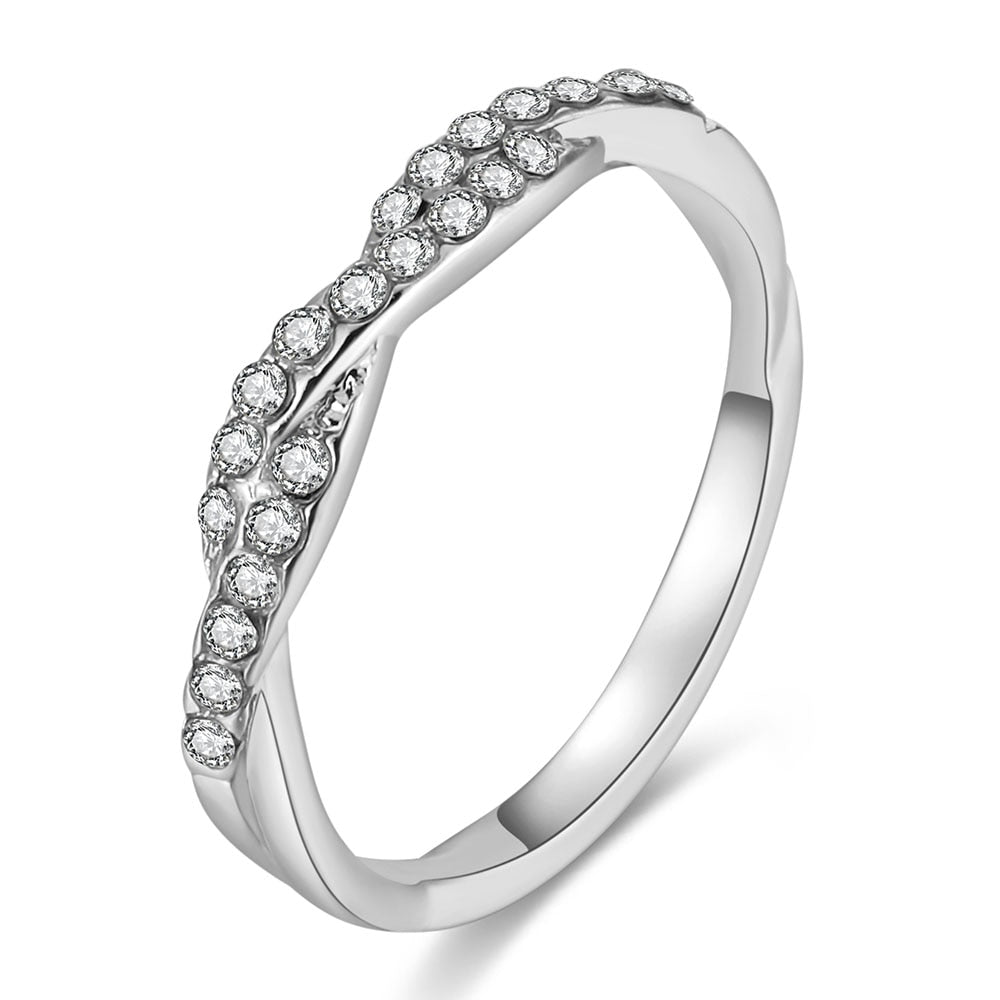Women's Crystal Braid Ring