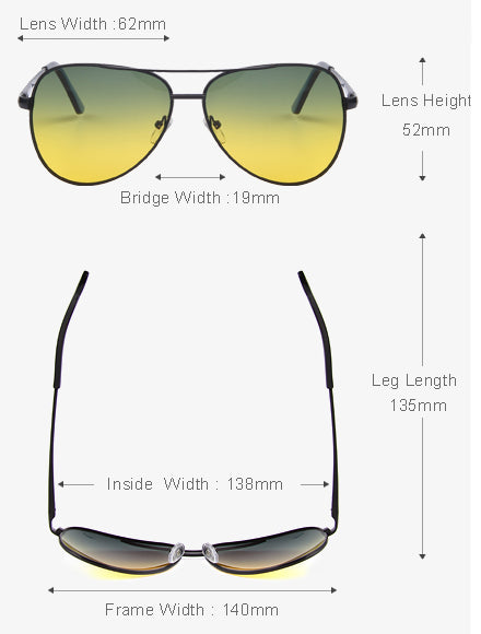 Unisex Polaroid Night Driving Sunglasses