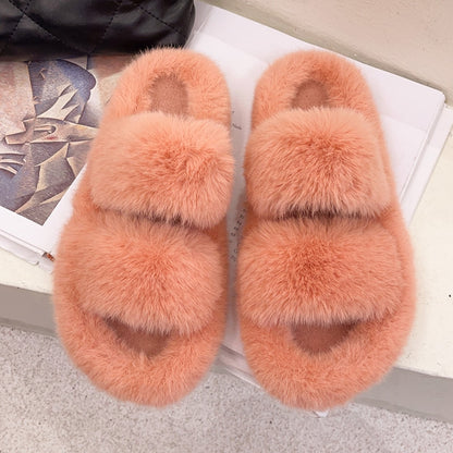 Women's Winter Fur Slippers for Home