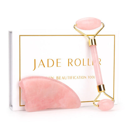 Rose Quartz Jade Face Massage Roller