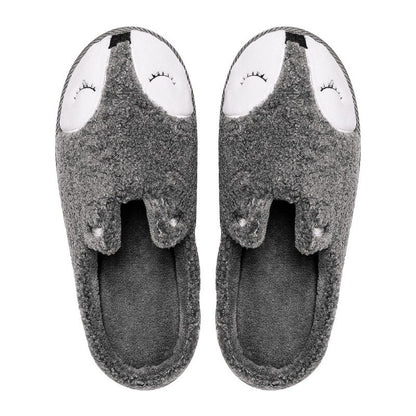 Winter Bear Patterned Warm Slippers for Women