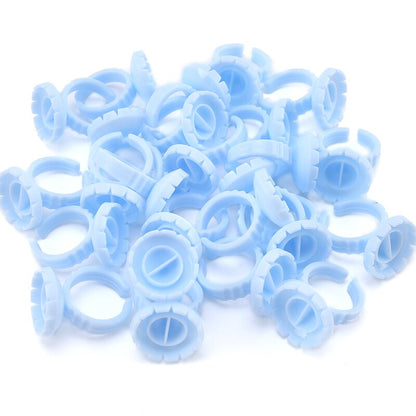 Disposable Eyelash Extension Glue Rings 50 / 100 Pcs Set