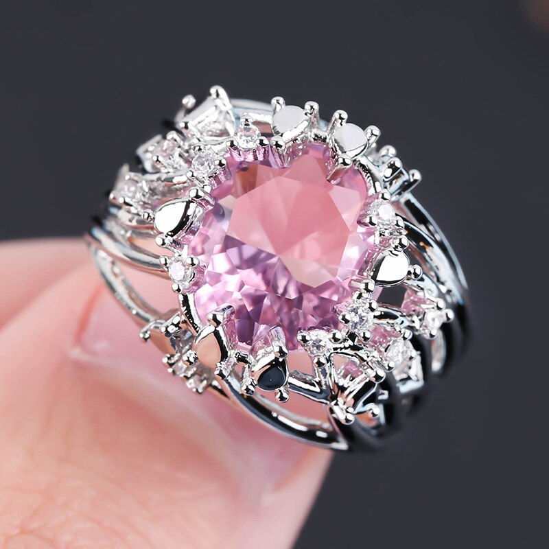 Women's Crystal Patterned Rings