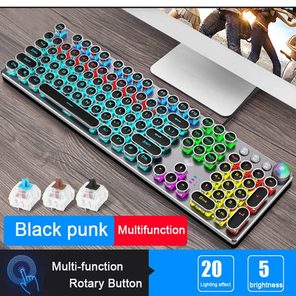 Steampunk Style Mechanical Gaming Keyboard