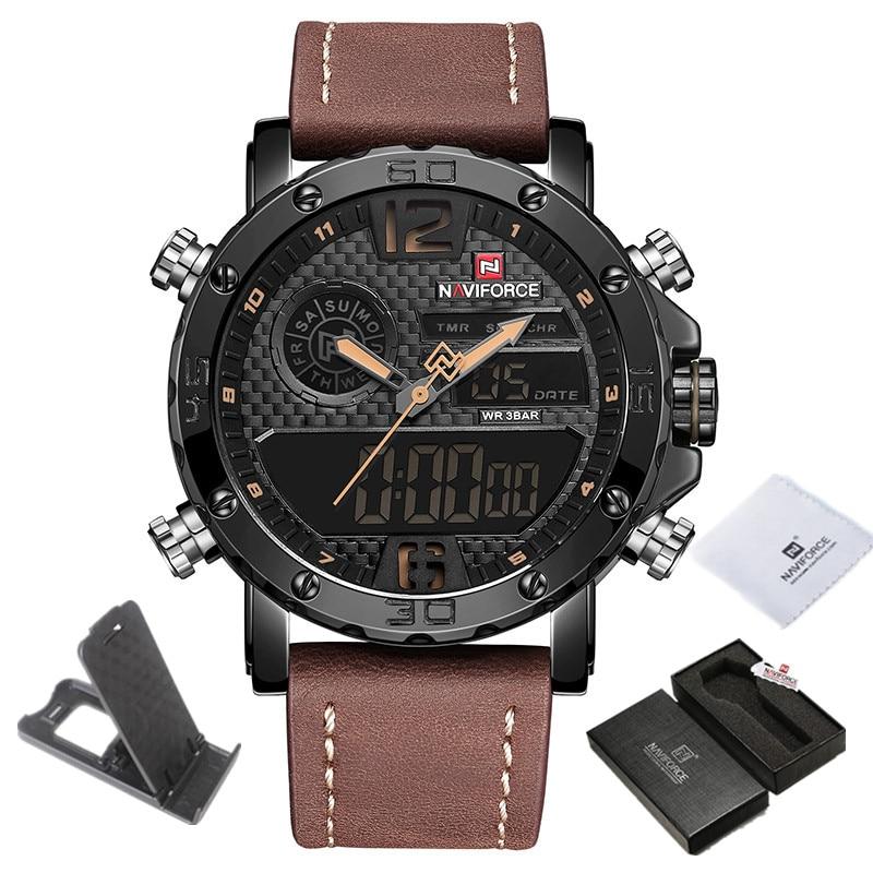 Casual Wristwatches for Men with Leather Strap