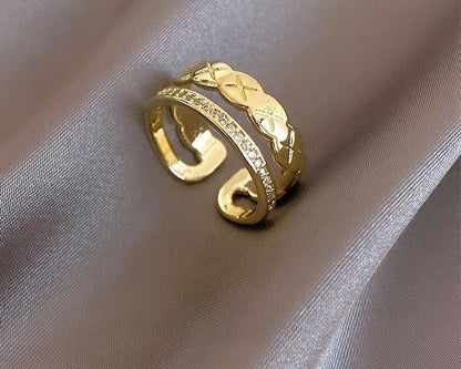 Gold Double Opening Ring