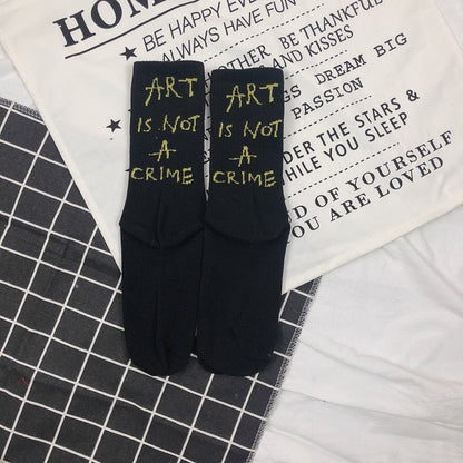 Art Is Not a Crime Harajuku Socks