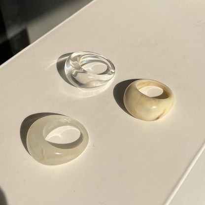 Transparent Marbled Ring