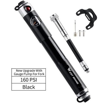 Cycling Portable Aluminum Alloy Pump with Barometer