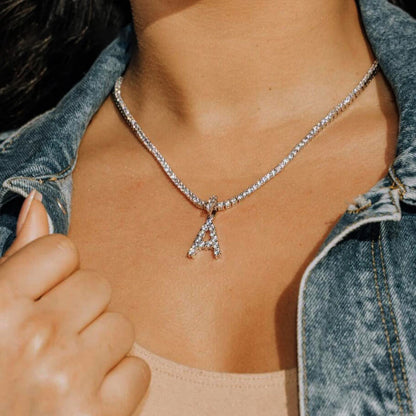 Initial Pendant Necklace for Women