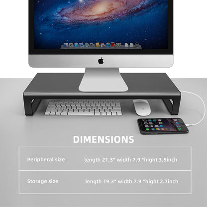 Transfer Data and Charging Wireless Aluminum Monitor Stand
