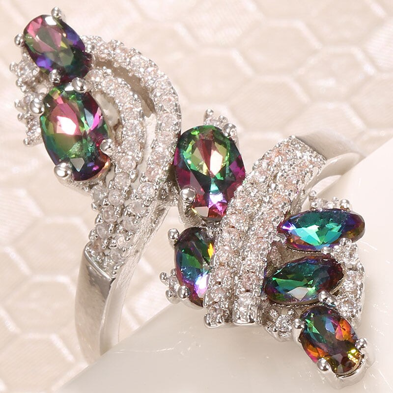 Women's Crystal Patterned Rings