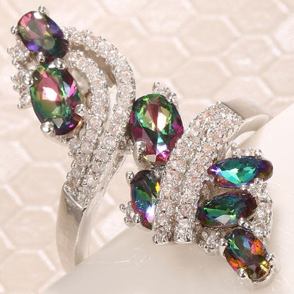 Women's Crystal Patterned Rings