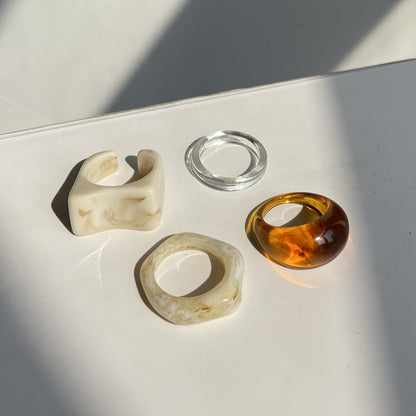 Transparent Marbled Ring