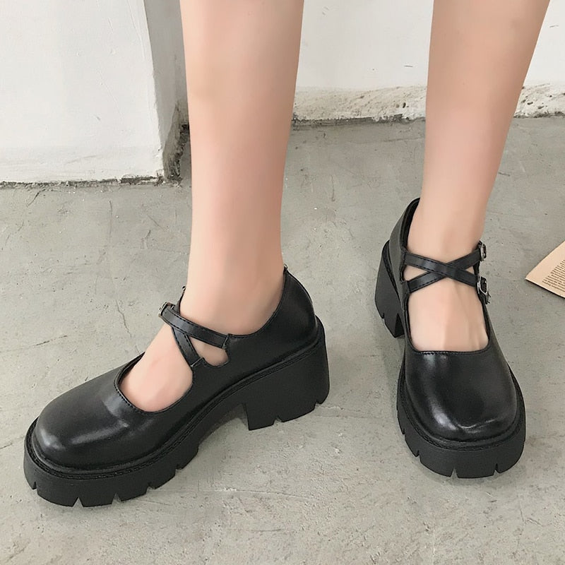 Women's High Heel Classic Style Round Toe Shoes
