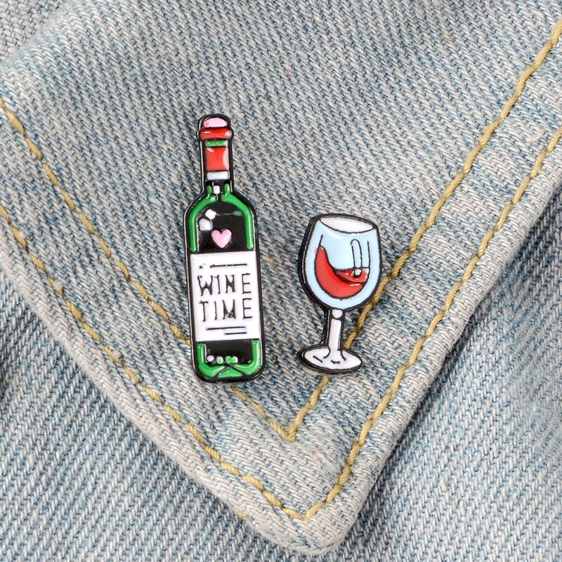 Wine Themed Unisex Brooch