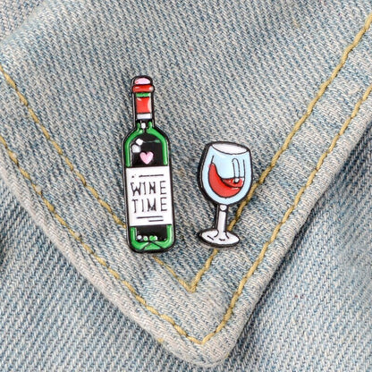 Wine Themed Unisex Brooch