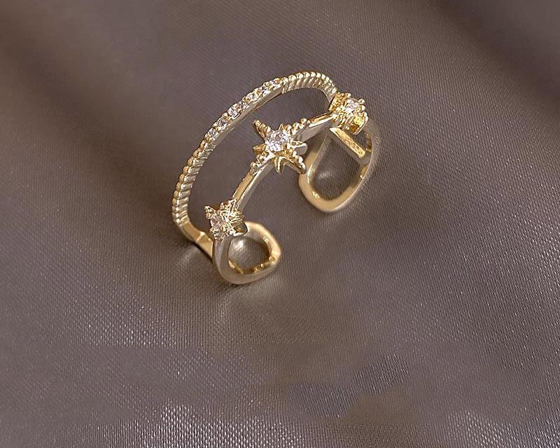 Gold Double Opening Ring