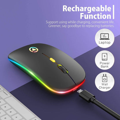Wireless RGB Rechargeable Mouse