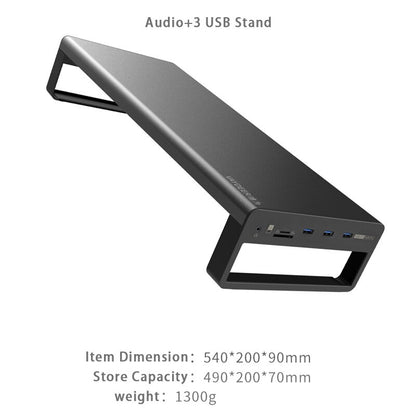Transfer Data and Charging Wireless Aluminum Monitor Stand