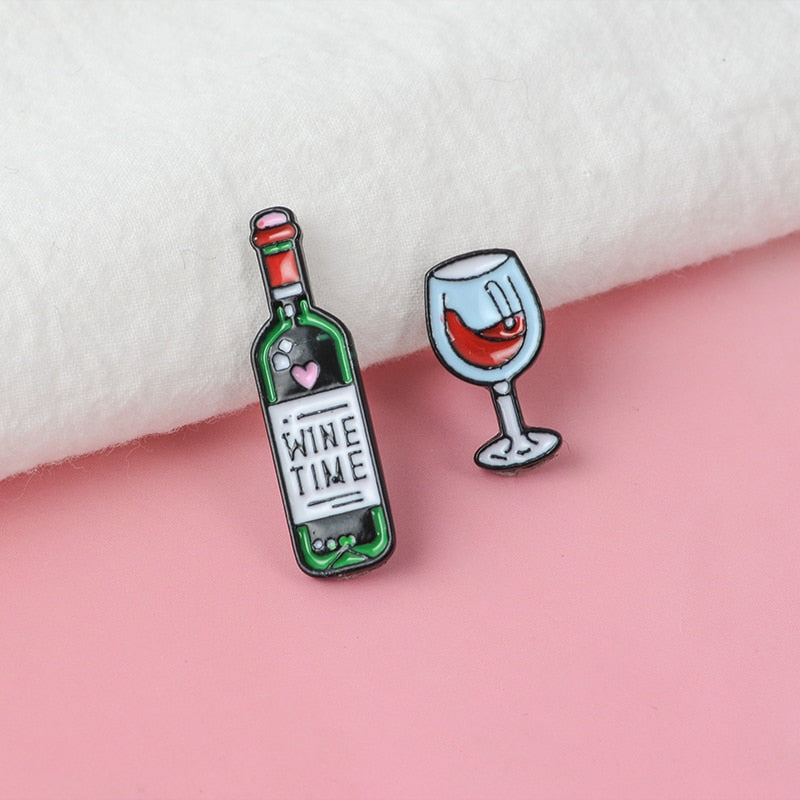Wine Themed Unisex Brooch