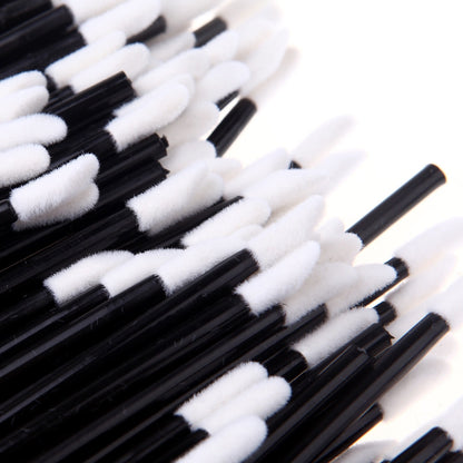Black and White Disposable Lipgloss Brush 50 Pcs Set