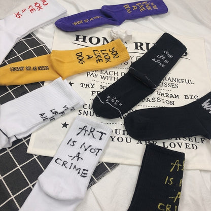 Art Is Not a Crime Harajuku Socks